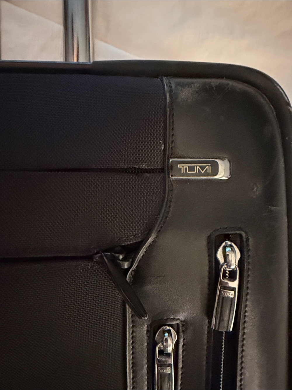 Tumi Black Travel Briefcase with Front Zip Pockets - Picture 3 of 12